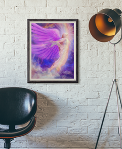 Angel of Ascension Framed Painting In Studio