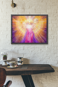 Angel of Wisdom Framed Painting Over Desk