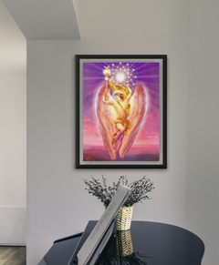 Archangel Jophiel Framed Painting Over Piano