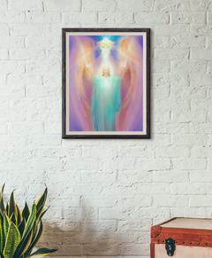 Archangel Raphael Framed Painting in Living Room