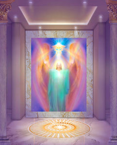 Archangel Raphael Painting with Open Arms