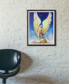 Archangel with Flower and Trumpet On Wall