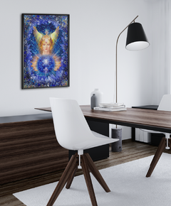 Archangel with Sapphire Crystal In Office