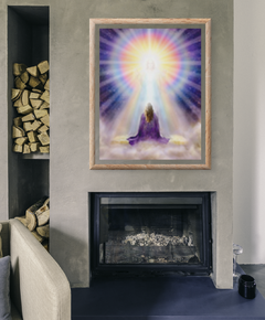 Divine Self the I AM Framed Painting Over Fireplace
