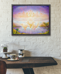 The Holy City Framed Painting Over Desk